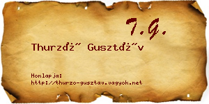Thurzó Gusztáv névjegykártya