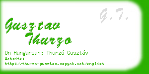 gusztav thurzo business card