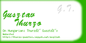 gusztav thurzo business card